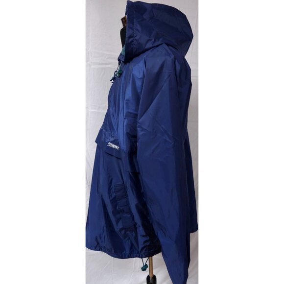 Stearns Dry Wear 1/2 Zip Pullover Blue Packable Windbreaker Rain Coat Jacket (L) - Picture 6 of 13
